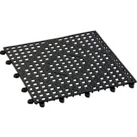 Choice 12 inch x 12 inch Black Interlocking Bar Mat - 12/Pack