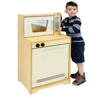 Whitney Brothers WB6410N 19 inch x 15 inch x 34 inch Contemporary Children's Natural Wood Microwave and Dishwasher