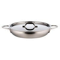 Bon Chef 60305-2TONESS Classic Country French Collection 2 Qt. 12 oz. Stainless Steel Two Tone Saute Pan / Skillet with Cover