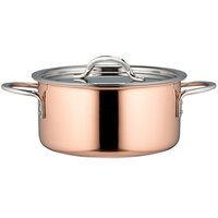 Bon Chef 60303-COPPER Classic Country French Collection 5.7 Qt. Copper Stock Pot with Cover