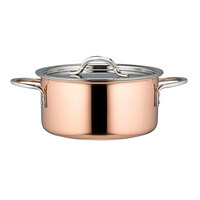 Bon Chef 60299-COPPER Classic Country French Collection 1.7 Qt. Copper Stock Pot with Cover