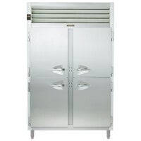 Traulsen RHT226WPUT-HHS Stainless Steel Two Section Solid Half Door Shallow Depth Pass-Through Refrigerator - Specification Line