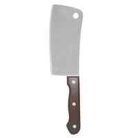 Thunder Group 6" Stainless Steel Asian Cleaver with Riveted Wood Handle