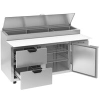 Beverage-Air DPD67HC-2 67 inch 2 Drawer Pizza Prep Table