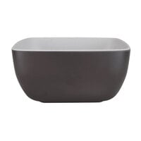 Elite Global Solutions B266069-WS/CH Infinity 1.5 Qt. Rectangular Chocolate / White Speckle Melamine Bowl - 6/Case
