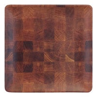 Elite Global Solutions ECO66SQ-CK Checkered 6 inch Square Bamboo / Melamine Plate - 6/Case