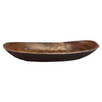 Elite Global Solutions M1693OV-SEQ Sequoia 2.8 Qt. Oval Wood Grain Melamine Serving Bowl