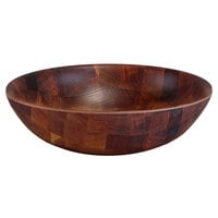 Elite Global Solutions ECO618R-CK Checkered 8 oz. Round Bamboo / Melamine Bowl - 6/Case