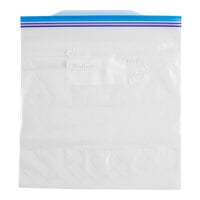 Ziploc® 364937 10 9/16 inch x 10 3/4 inch One Gallon Freezer Bag with Double Zipper and Write-On Label - 250/Case