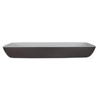 Elite Global Solutions B263208-WS/CH Infinity 4.6 Qt. Rectangular Chocolate / White Speckle Melamine Bowl