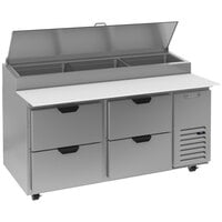Beverage-Air DPD67HC-4 67" 4 Drawer Pizza Prep Table