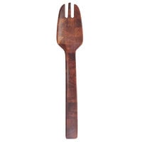 Elite Global Solutions ECOF11-CK Checkered 11" Bamboo / Melamine Serving Fork - 6/Case