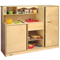 Whitney Brothers WB0770 48 1/2 inch x 15 inch x 38 1/2 inch Preschool Wood Play Kitchen Combo