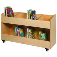 Whitney Brothers WB0296 48 inch x 16 inch x 29 1/2 inch Eight Section Mobile Book Organizer