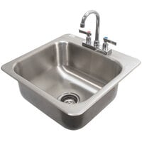 Advance Tabco DI-1-168 Drop-In Stainless Steel Sink - 16 inch x 14 inch x 8 inch Bowl