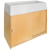 Whitney Brothers WB0688 46" x 21 1/2" x 38" Easy Clean Wood Changing Cabinet with 6-Tray Storage