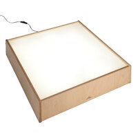 Whitney Brothers WB0717 24 1/2 inch x 24 1/4 inch x 6 inch Square Children's Wood Framed LED Table Top Light Box