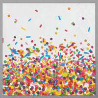 Creative Converting 324665 Confetti Sprinkles 2-Ply Beverage Napkins - 192/Case