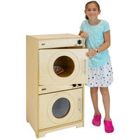 Whitney Brothers WB6450N 19 inch x 15 inch x 35 inch Contemporary Children's Natural Wood Play Washer and Dryer