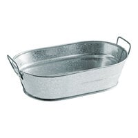 American Metalcraft MTUB69 8 3/4" x 5 1/2" x 2 1/2" Oval Galvanized Metal Tub