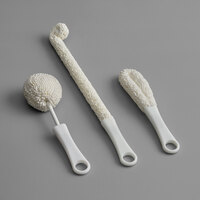 Franmara 3-Piece Foam Head Glassware Brush Kit for Decanters, Stemware, and Goblets