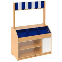 Whitney Brothers WB1761 Children's Market Stand with Trays - 16 11/16 inch x 33 inch x 48 inch
