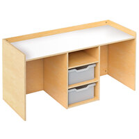 Whitney Brothers WB1678 Two-Student STEM Activity Desk with Dry Erase Surface and Trays - 19 1/2" x 48 1/2" x 24"