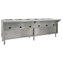 Eagle Group HT6CB-240 Spec Master Series Six Pan Open Well Electric Hot Food Table with Sliding Doors - 240V