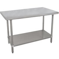 Advance Tabco VSS-243 24 inch x 36 inch 14 Gauge Stainless Steel Work Table with Stainless Steel Undershelf