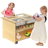 Whitney Brothers WB1775 Mobile Multipurpose Sensory Table with Removable Trays and Lids - 27 inch x 33 inch x 24 1/2 inch