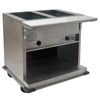Eagle Group PHT2OB-240-3 Two Pan Open Well Portable Electric Hot Food Table with Open Front - 240V, 3 Phase