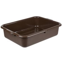 Tablecraft 1529BR 20" x 15" x 5" Brown Polyethylene Plastic Bus Tub