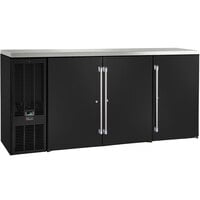 Perlick BBSN72 72" Black Narrow Door Back Bar Refrigerator