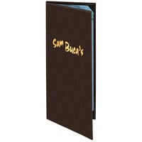 Menu Solutions 820BD Slim Line 4 1/4" x 14" Customizable 2 View Menu Cover