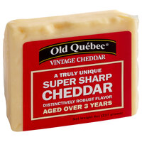 Old Quebec 8 oz. Vintage Cheddar 3 Years Aged Super Sharp Cheddar Cheese - 20/Case