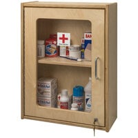 Whitney Brothers WB1425 17 inch x 23 1/2 inch Wood First Aid Medicine Wall Cabinet