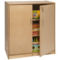 Whitney Brothers WB1414 33 inch x 18 inch x 37 inch Locking Wood Classroom Supply Cabinet