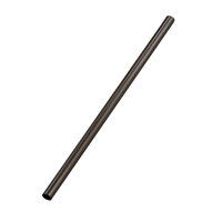American Metalcraft STWB6 6 inch Black Stainless Steel Reusable Straight Straw - 12/Pack