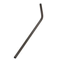 American Metalcraft STWB8 8 inch Black Stainless Steel Reusable Bent Straw - 12/Pack
