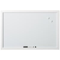 MasterVision MM040016619 24 inch x 18 inch Magnetic Wall-Mount Dry Erase Board with White MDF Frame