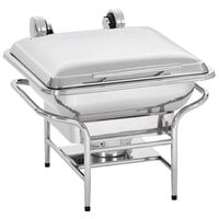 Vollrath 4644055 Mirage® 16 1/2 inch x 16 1/8 inch Stainless Steel Induction Chafer Stand with Fuel Holder