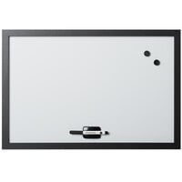 MasterVision MM040011619 24 inch x 18 inch Magnetic Wall-Mount Dry Erase Board with Black MDF Frame