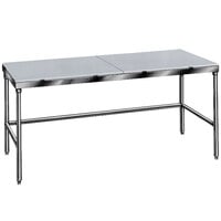Advance Tabco TSPT-244 Poly Top Work Table 24 inch x 48 inch - Open Base