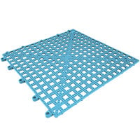 Cactus Mat 2554-PBT Dri-Dek Pool Blue 12" x 12" Vinyl Slip-Resistant Interlocking Drainage Floor Tile - 9/16" Thick