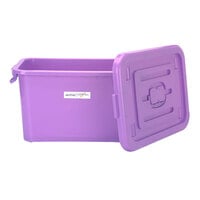 Mercer Culinary M33064 16 1/2 inch x 14 1/8 inch x 11 1/8 inch Purple Allergen-Safe Storage Tote with Lid