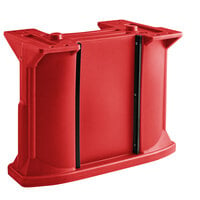 Cambro C10011158 Red Versa Bar / Table Leg Kit with (1) Standard Height Leg / (2) Decor Panel Rails