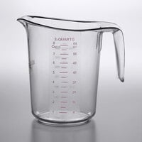 Choice 2 Qt. Allergen Free Plastic Measuring Cup