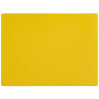 20 inch x 15 inch x 1/2 inch Yellow Polyethylene Cutting Board