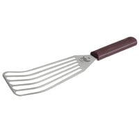 Mercer Culinary M18390LH Hell's Handle® High Heat 9" x 4" Left-Handed Slotted Fish / Egg Turner