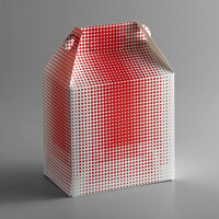 8" x 5" x 8" Red Plaid Barn Take-Out Lunch / Chicken Box - 125/Case
